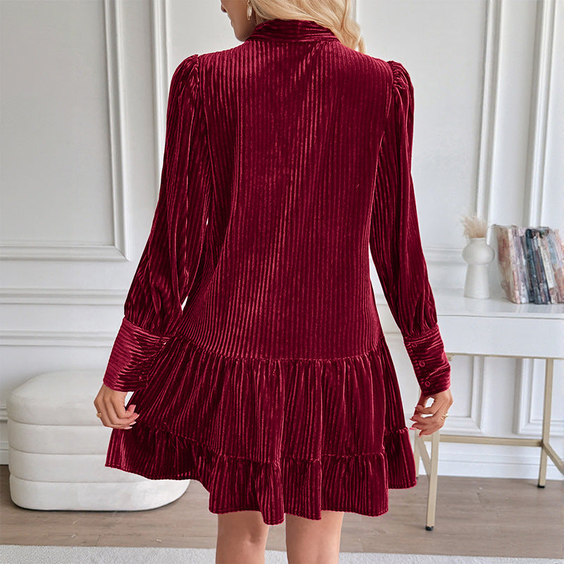 Velvet Mini Evening Dress for Women