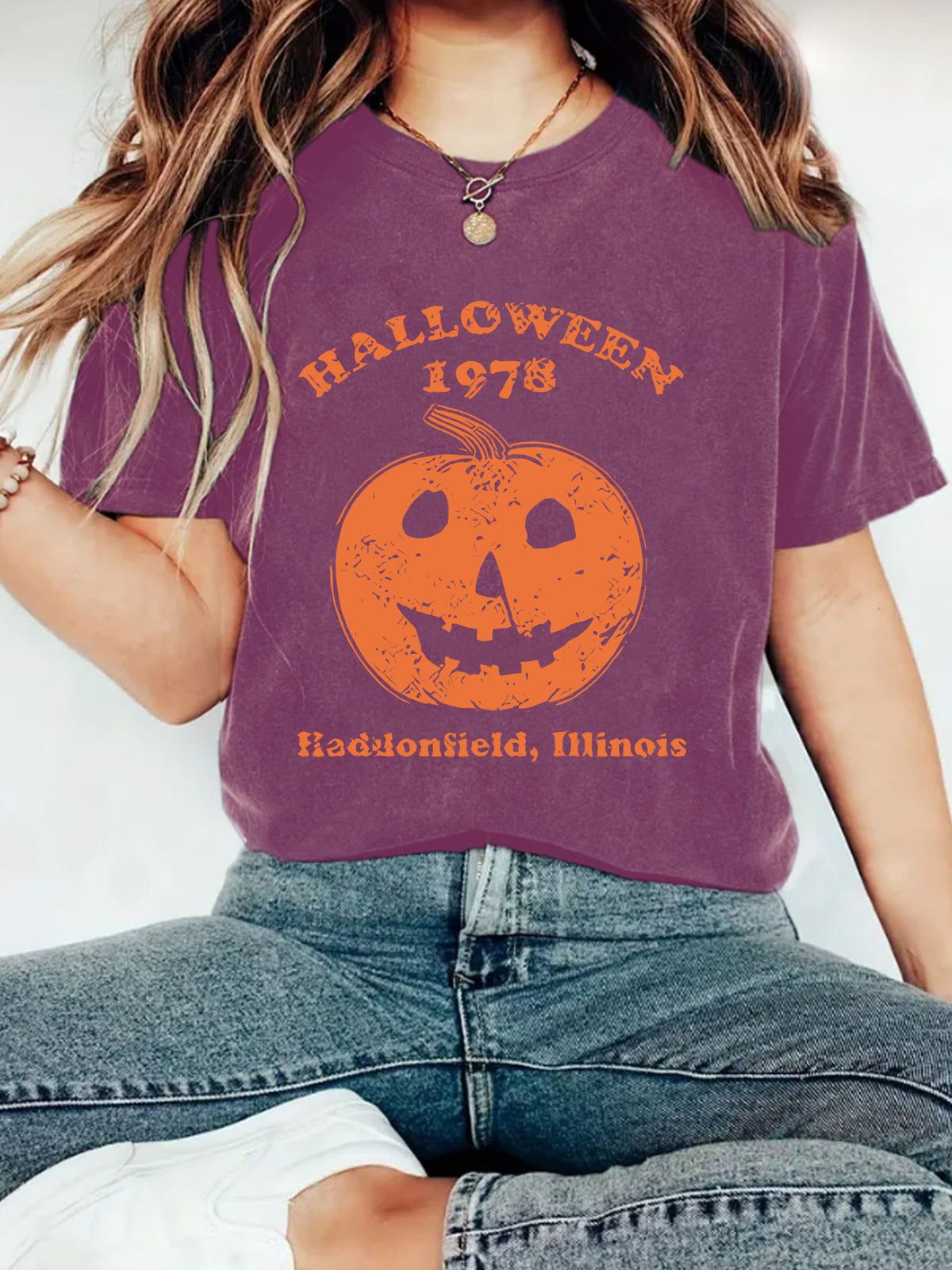 T-shirt HALLOWEEN pumpkin print