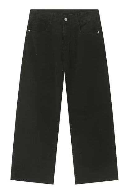 Pocketed Wide Leg Men's Jeans