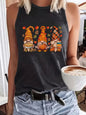 Halloween printed round neck vest