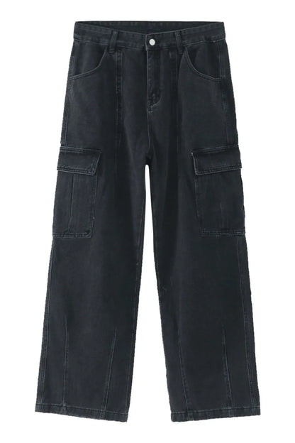 Wide Leg Jeans with Pockets