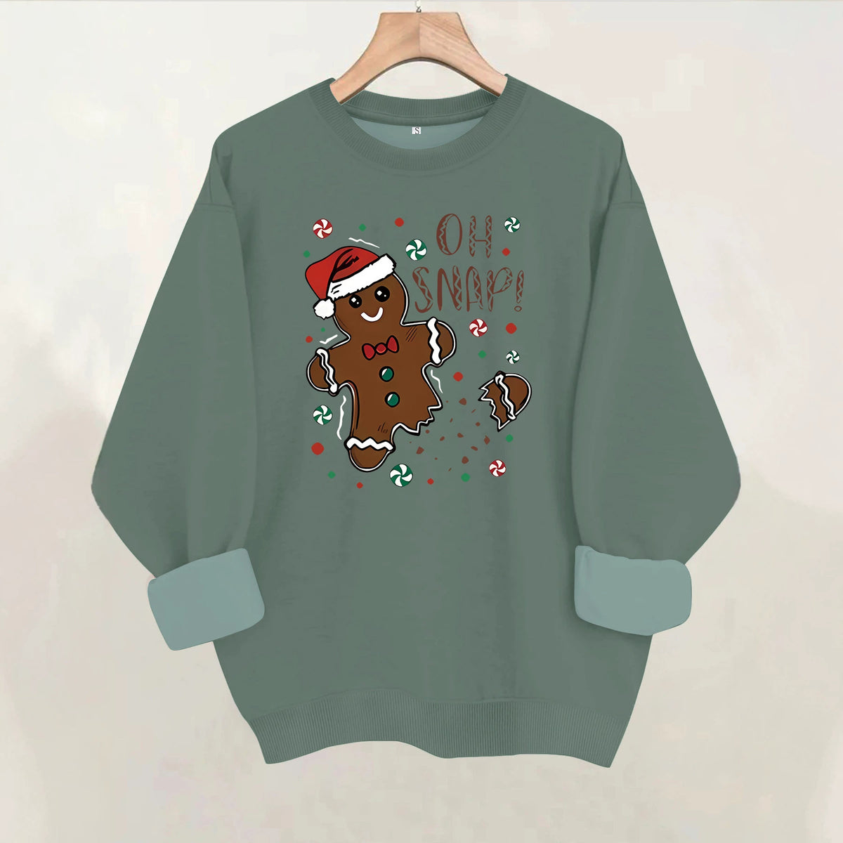 Round neck fleece hoodie