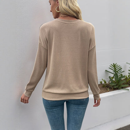 Vintage Long Sleeve Round Neck Women's Sweatshirt