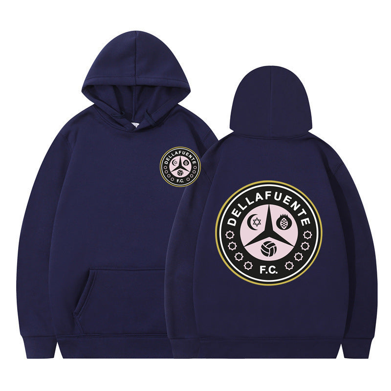 Letter Print Long Sleeve Pullover Hooded Sweatshirt