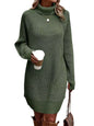 Open cut pullover high neck sweater for women's casual knitwear dress