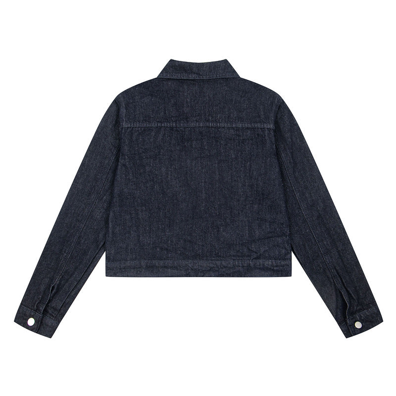 Star Embroidered Short Cowboy Coat for Women