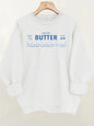 Round neck fleece hoodie