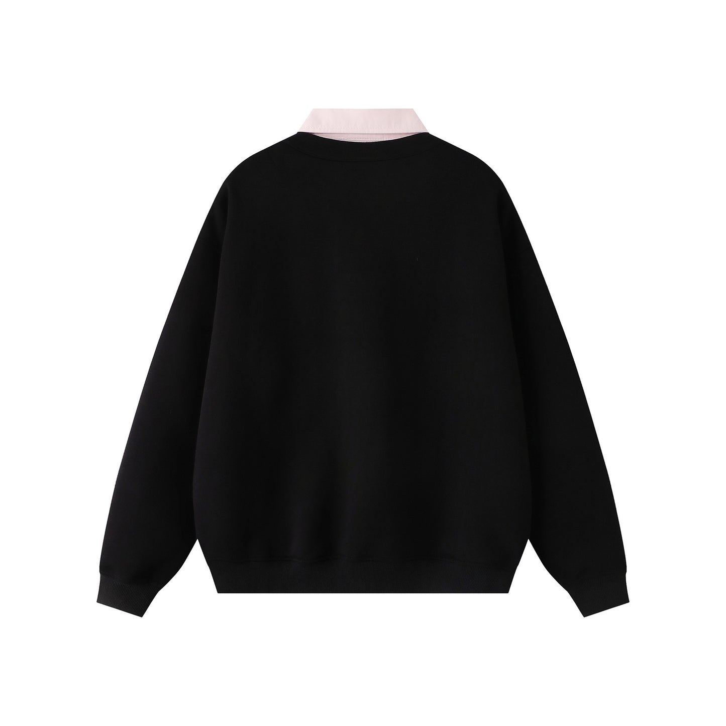 Fake two collared hoodies
