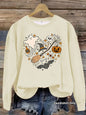 Hoodie Halloween Pumpkin Print
