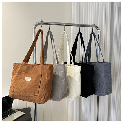 Corduroy shoulder crossbody bag