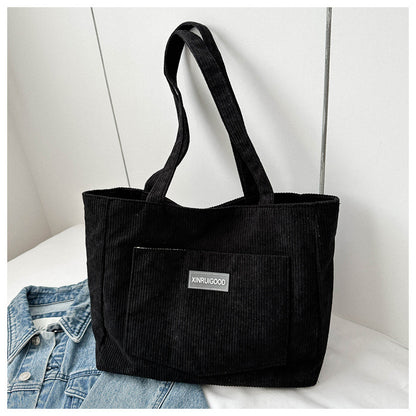 Corduroy shoulder crossbody bag