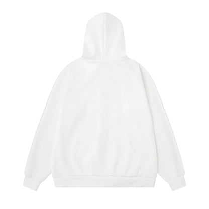 Woolen ball drawstring hooded sweatshirt