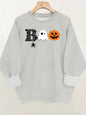 Printed loose women's fleece hoodie