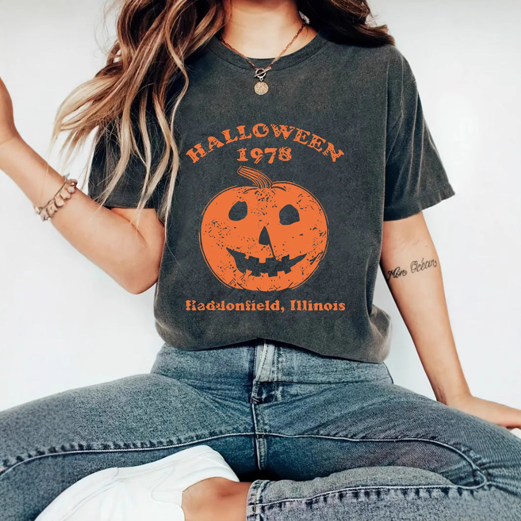 T-shirt HALLOWEEN pumpkin print