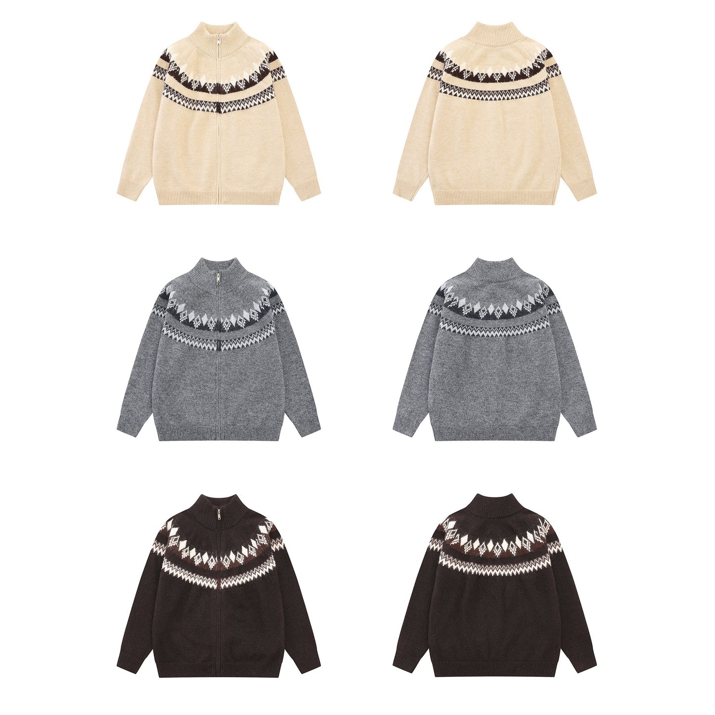 Half high collar zipper jacket