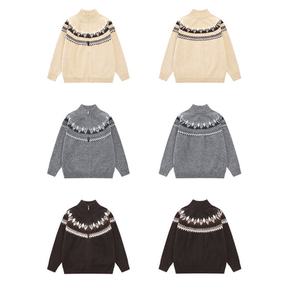 Half high collar zipper jacket
