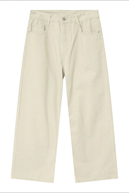 Pocketed Wide Leg Men's Jeans