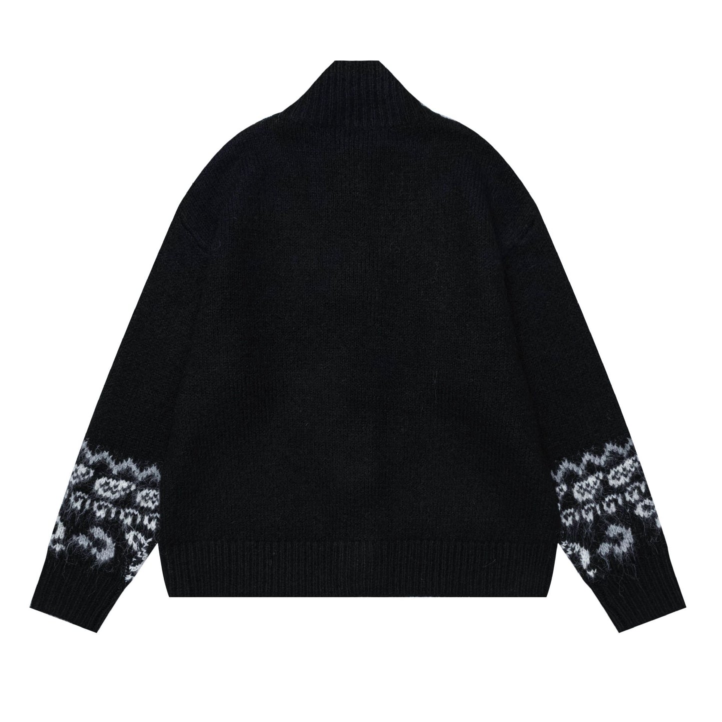 Stand up collar cow horn buckle jacket