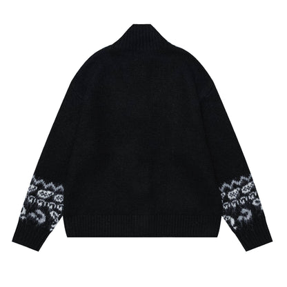 Stand up collar cow horn buckle jacket