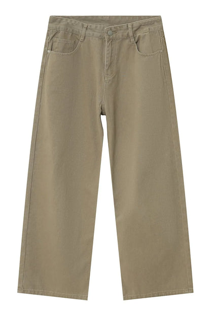 Pocketed Wide Leg Men's Jeans