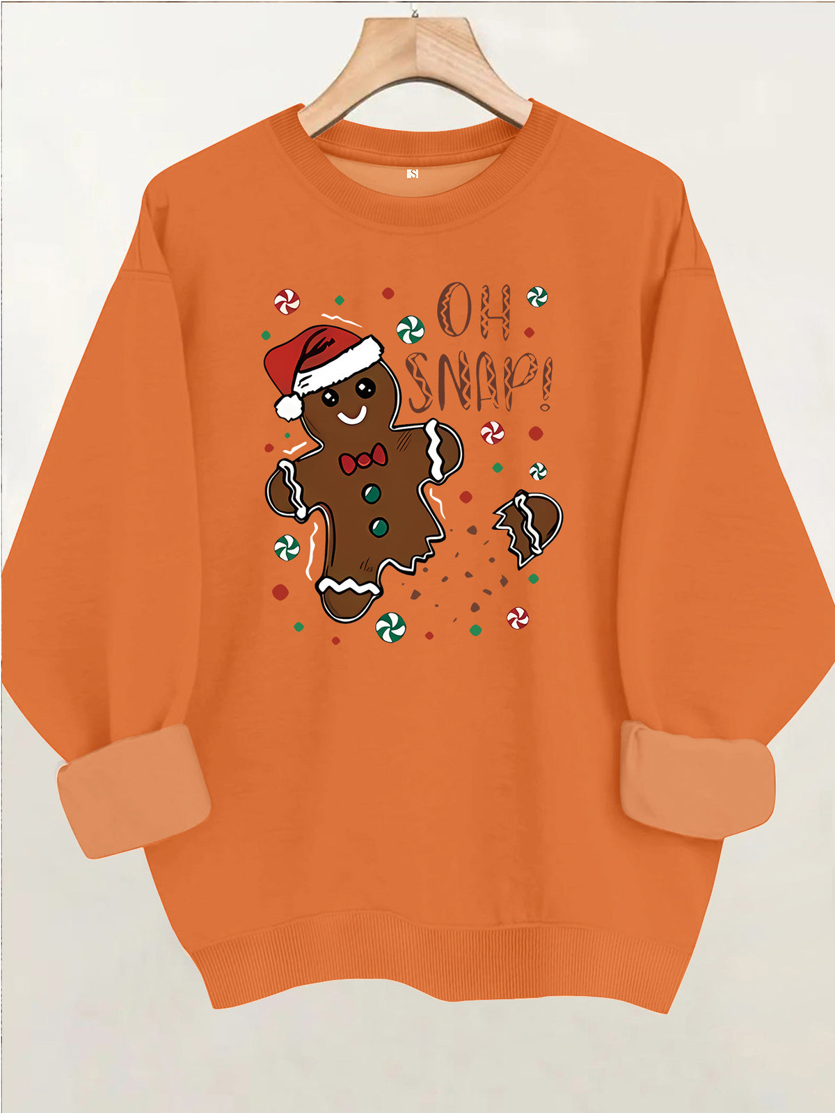 Round neck fleece hoodie