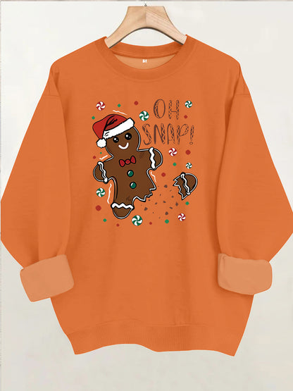 Round neck fleece hoodie