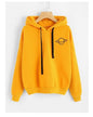 Women's Casual Printed Planet Graphic Hooded Sweatshirt