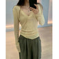 Women's Slim Fit Long Sleeve V-Neck T-Shirt