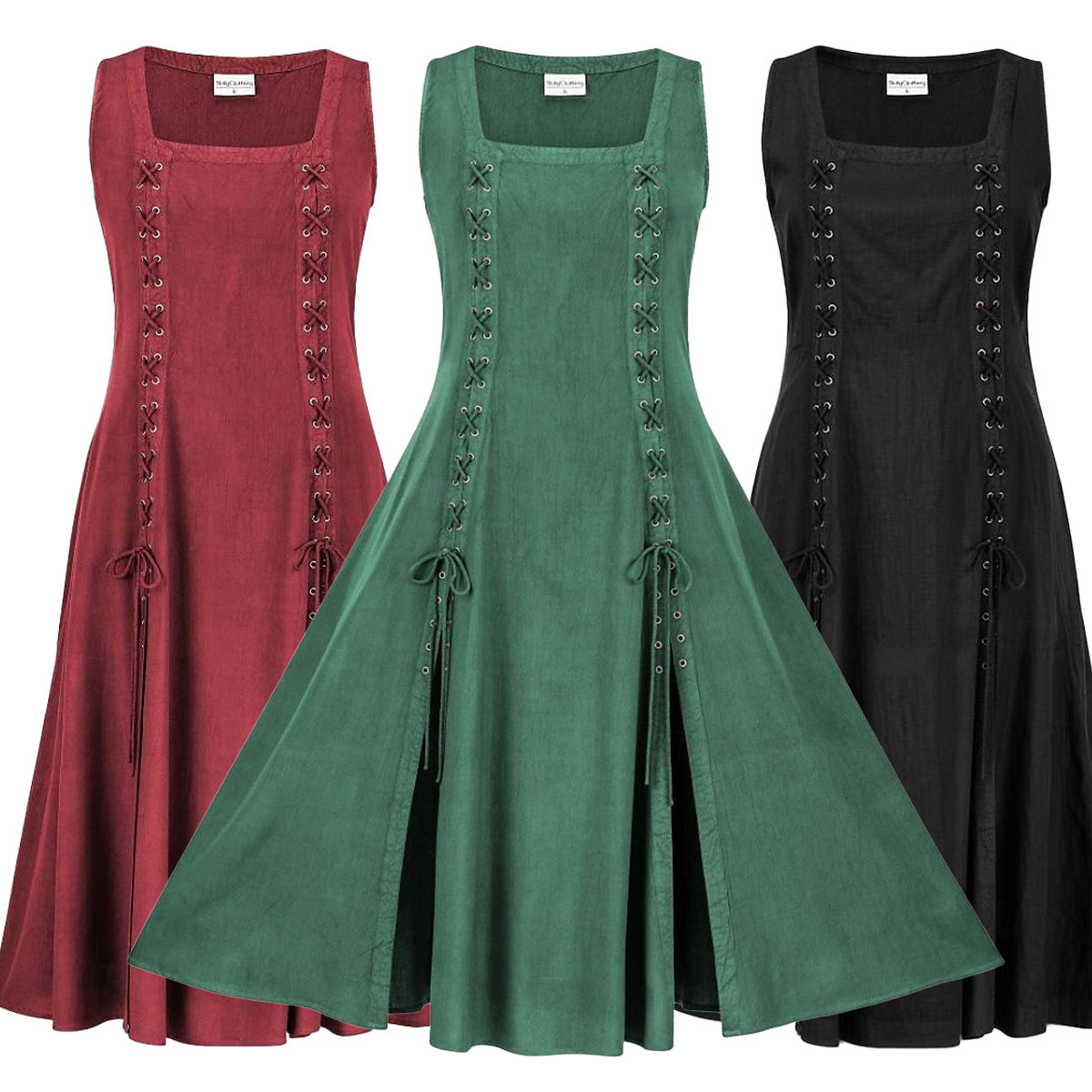Style New Cotton Linen Role Play Medieval Renaissance Linen Women's Dress