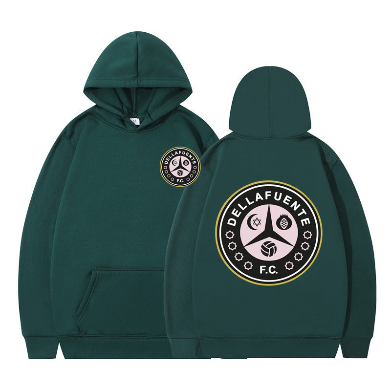Letter Print Long Sleeve Pullover Hooded Sweatshirt