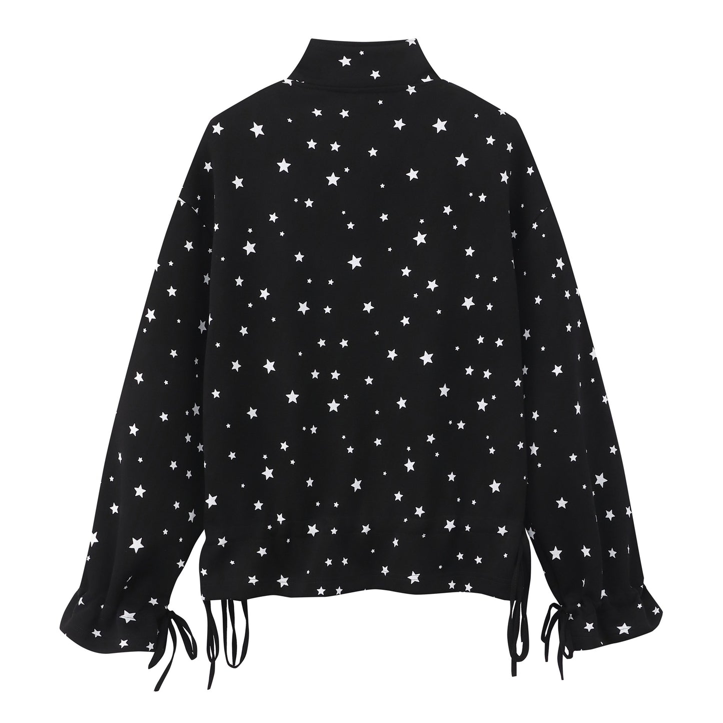 Full printed star drawstring hoodie
