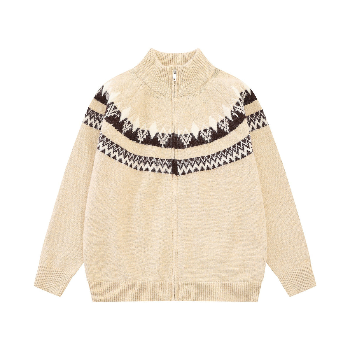 Half high collar zipper jacket