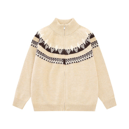 Half high collar zipper jacket
