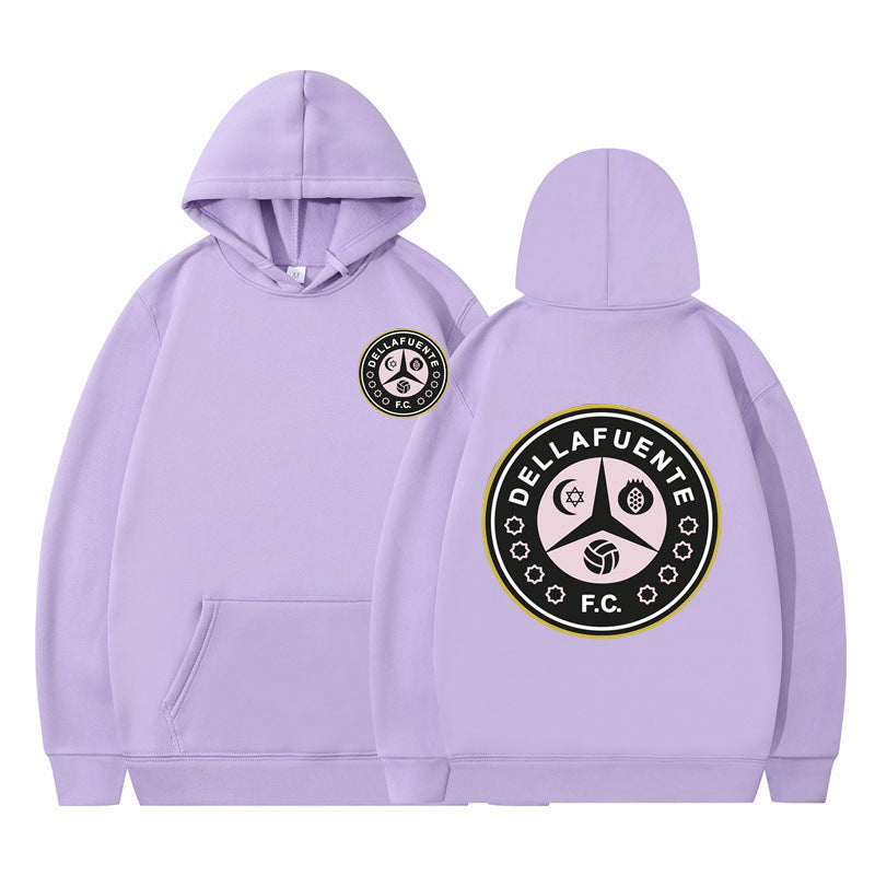 Letter Print Long Sleeve Pullover Hooded Sweatshirt