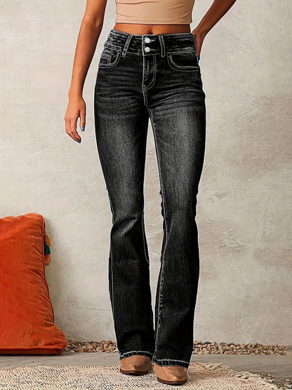 Cat Whisker Washed Bootcut Jeans