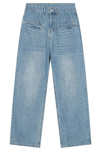 Front Pockets Baggy Jeans