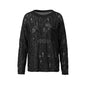 Hollow hole knitted long sleeved sweater