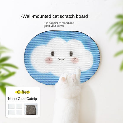 Cat Scratcher Wall Mount Durable Non-Shedding Anti-Scratch Sofa Protector Vertical Adhesive Corrugated Paper Cat Toy