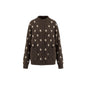 Half height collar polka dot jacket