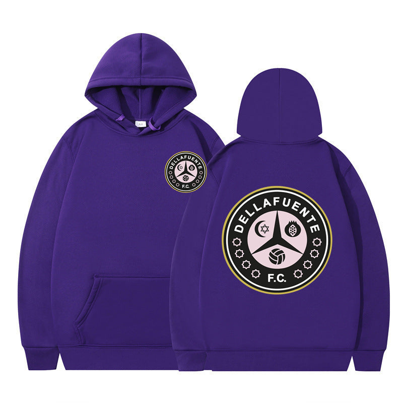 Letter Print Long Sleeve Pullover Hooded Sweatshirt