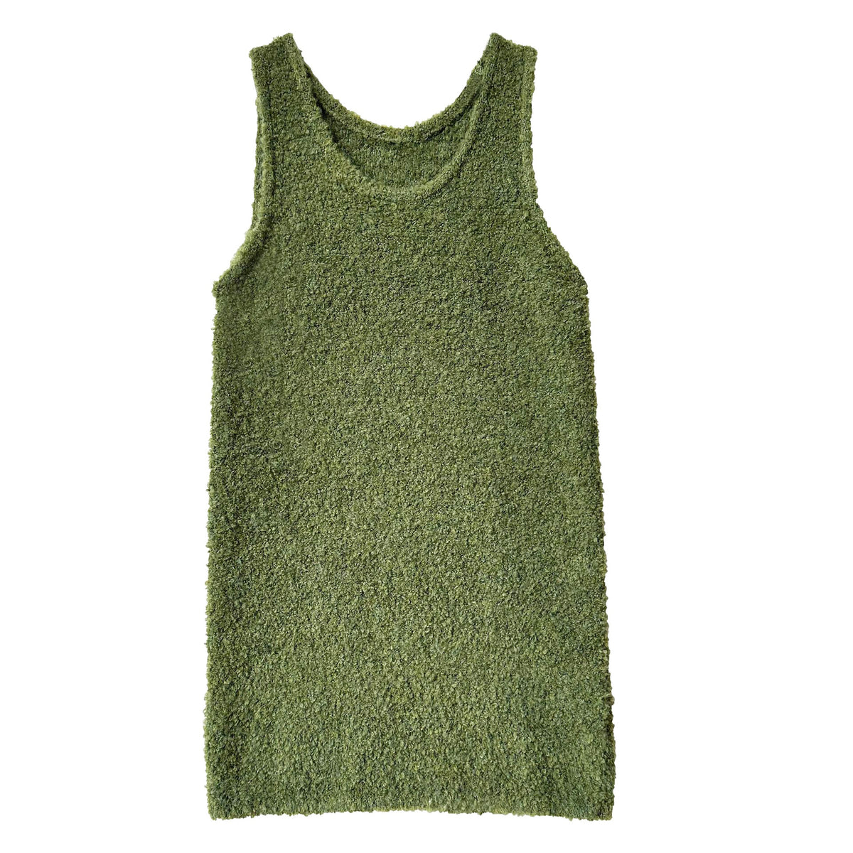 U-neck Loose Slimming Layered Wool Knit Sweater Dress