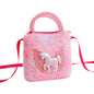 Unicorn Cartoon Plush Shoulder Bag for Kids, Mini Crossbody Bag, Kindergarten Girl's Handheld Square Bag, Coin Purse