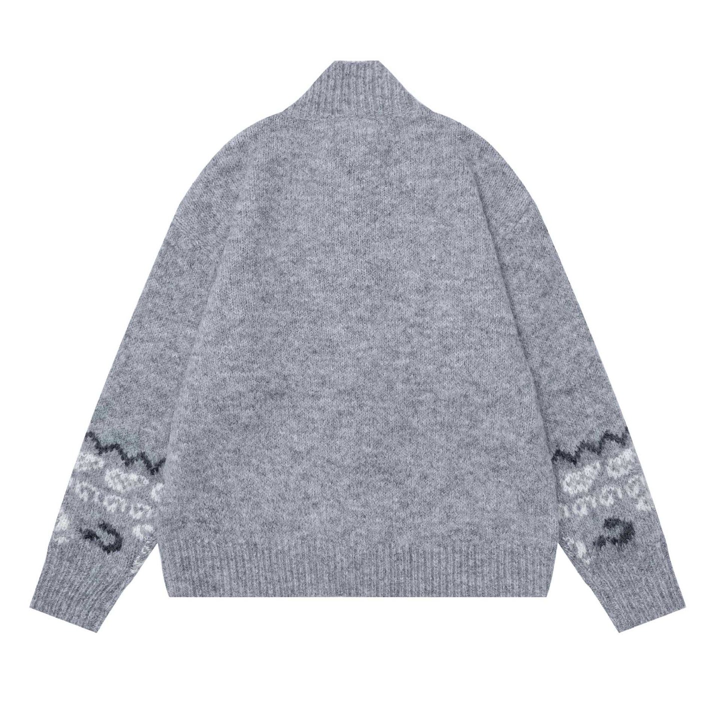 Stand up collar cow horn buckle jacket