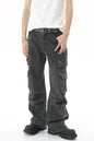 Men's Multi-Pocket Pleated Cargo Jeans
