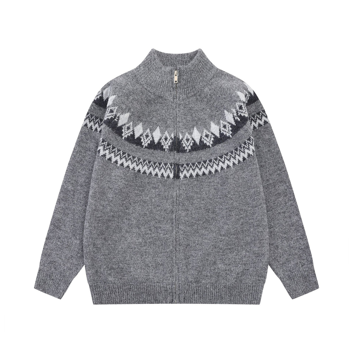 Half high collar zipper jacket