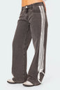 Side Striped Wide Leg Jeans