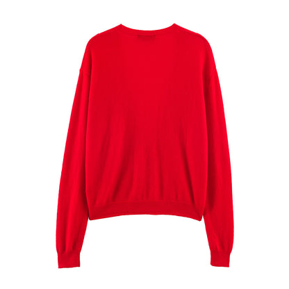 V-neck long sleeved sweater