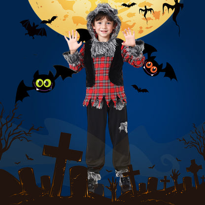 Children's werewolf role-playing Halloween party costume