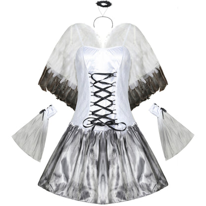 Halloween costume zombie black angel cosplay