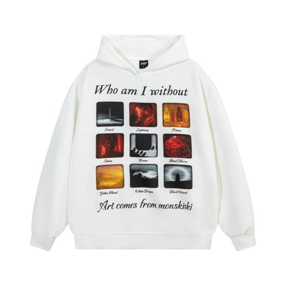 Nine grid art hoodie
